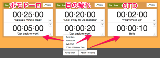 Timerdoro ポモドーロやgtdに利用できるシンプルなタイマーサイト ソフトアンテナブログ