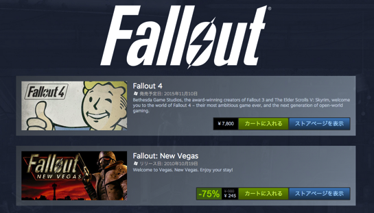 Steamモンスターサマーセールの日替わりスペシャルに Fallout シリーズが登場 ソフトアンテナブログ