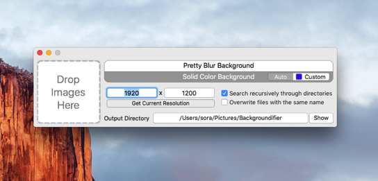 Backgroundifier バラバラなサイズの画像ファイルを美しい壁紙に変換