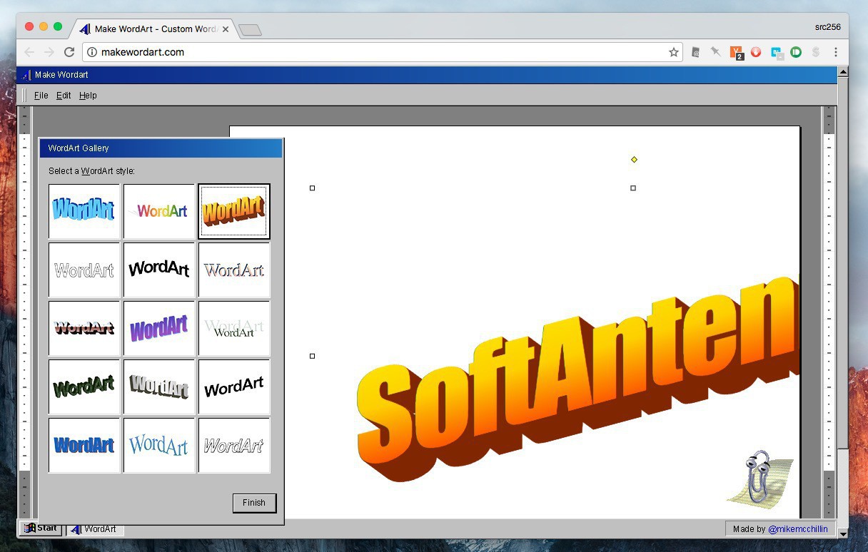 Wordart Generator 1997年ワード風ロゴを作成することができるwebサービス ソフトアンテナブログ