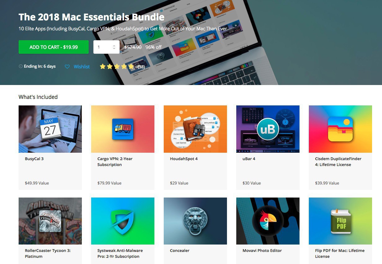 Stacksocial 総額524ドルの10個のmacアプリを19 99ドルで販売する The 18 Mac Essentials Bundle セールを開催中 ソフトアンテナブログ
