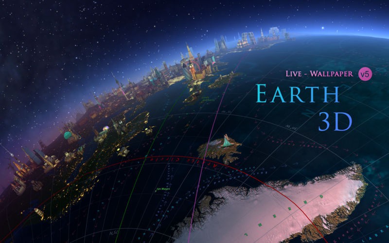 壁紙としても使えるリアルな3d地球儀アプリ Earth 3d が120円に