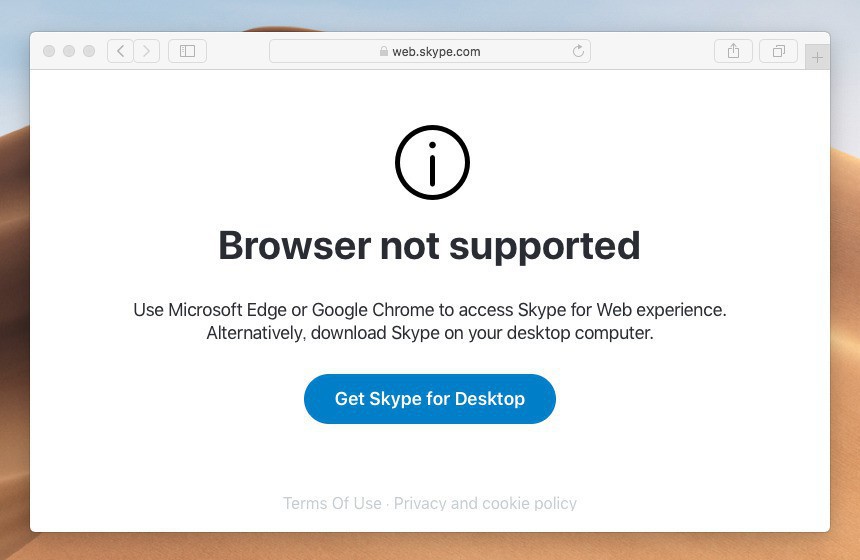 Microsoft Skype For Webでsafariをサポート対象外に ソフトアンテナブログ