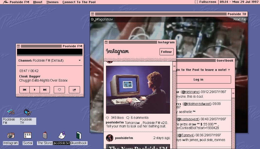 80年代の雰囲気に浸ることができるサービス Poolside Fm ソフトアンテナ