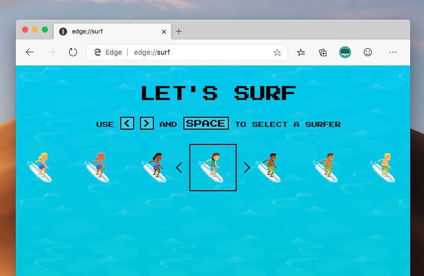 Microsoft Edgeに隠されたsurfゲームをプレイする方法 ソフトアンテナブログ