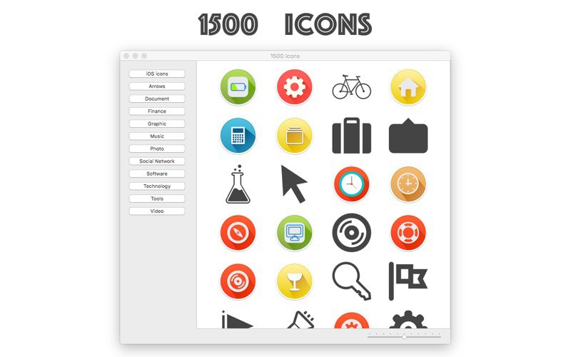 1500個のアイコンを収録した素材アプリ 1500 Icons がセール価格になった本日のアプリセールまとめ ソフトアンテナ