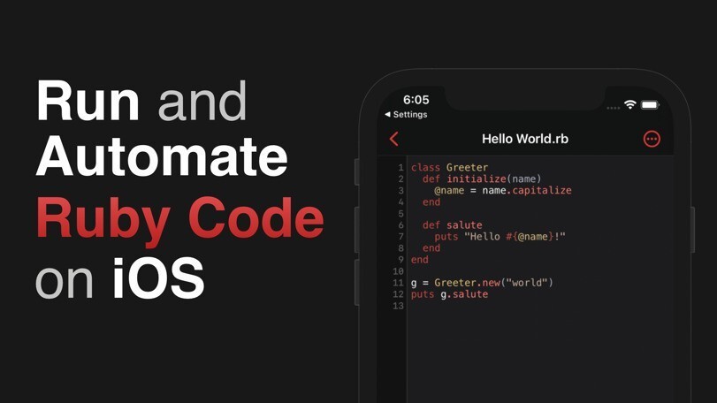 Rubyist Iphoneやipadでrubyコードを実行することができるアプリ ソフトアンテナブログ